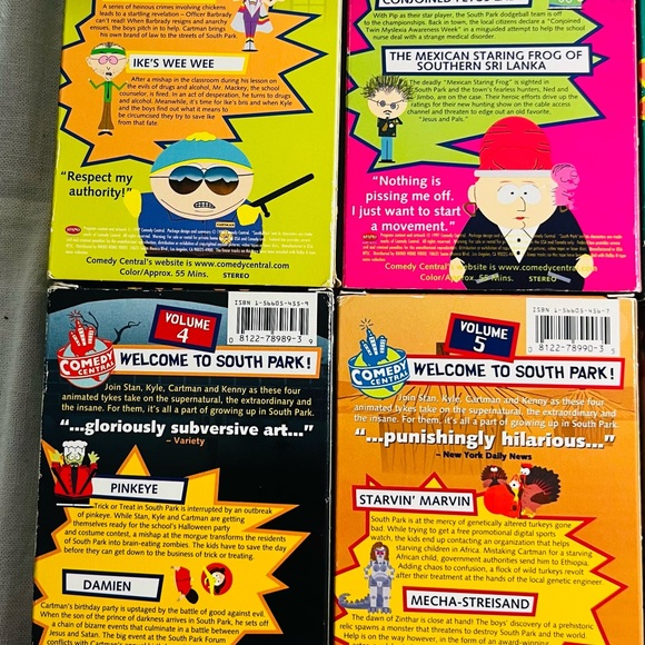 South Park VHS Lot Volumes 4,5,6 ,7,8,9,10,11 TV MA Comedy Central ( All Set ) - Picture 6 of 7